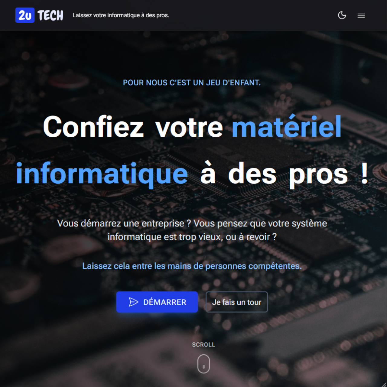 Page d'accueil 2UTech