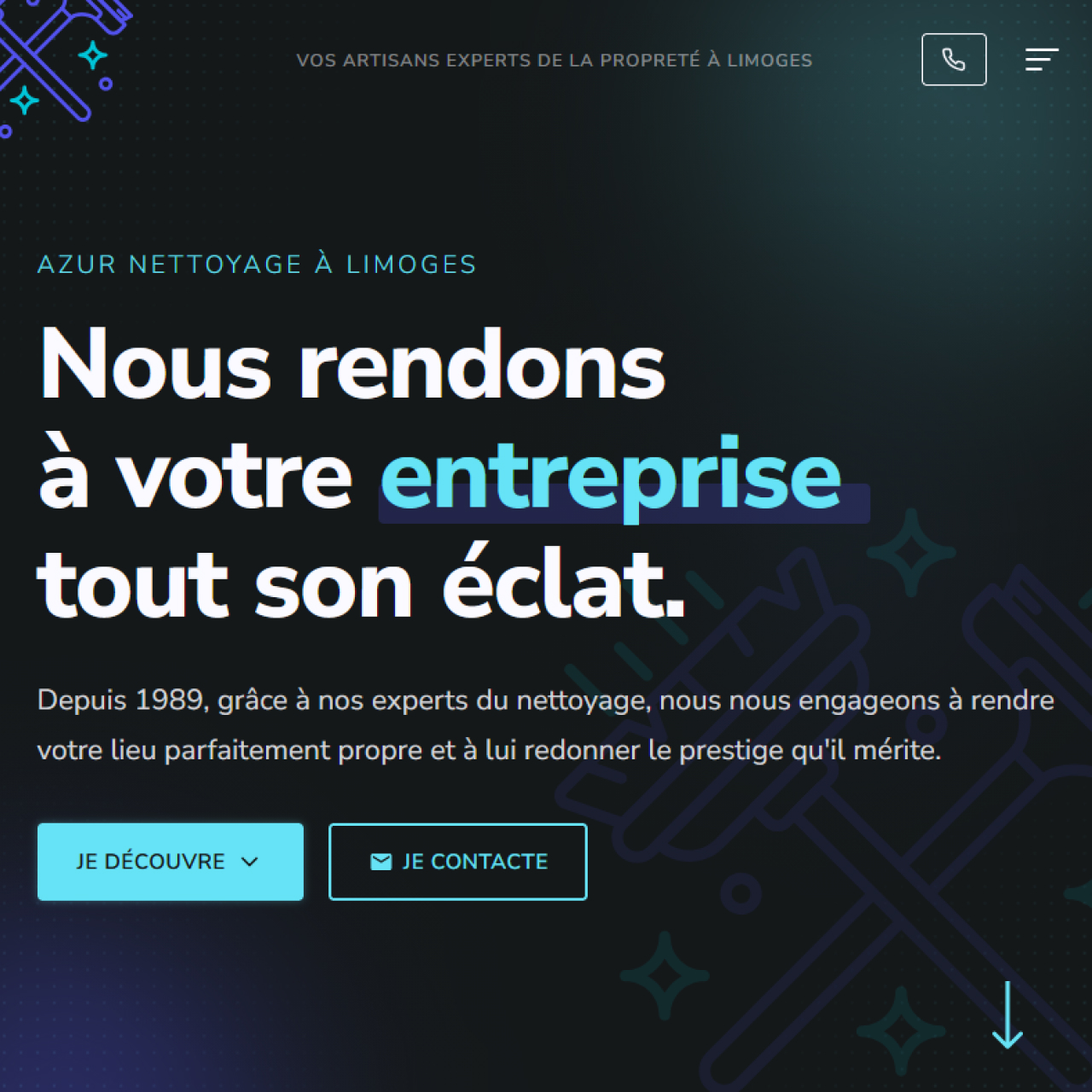 Page d'accueil Azur Nettoyage