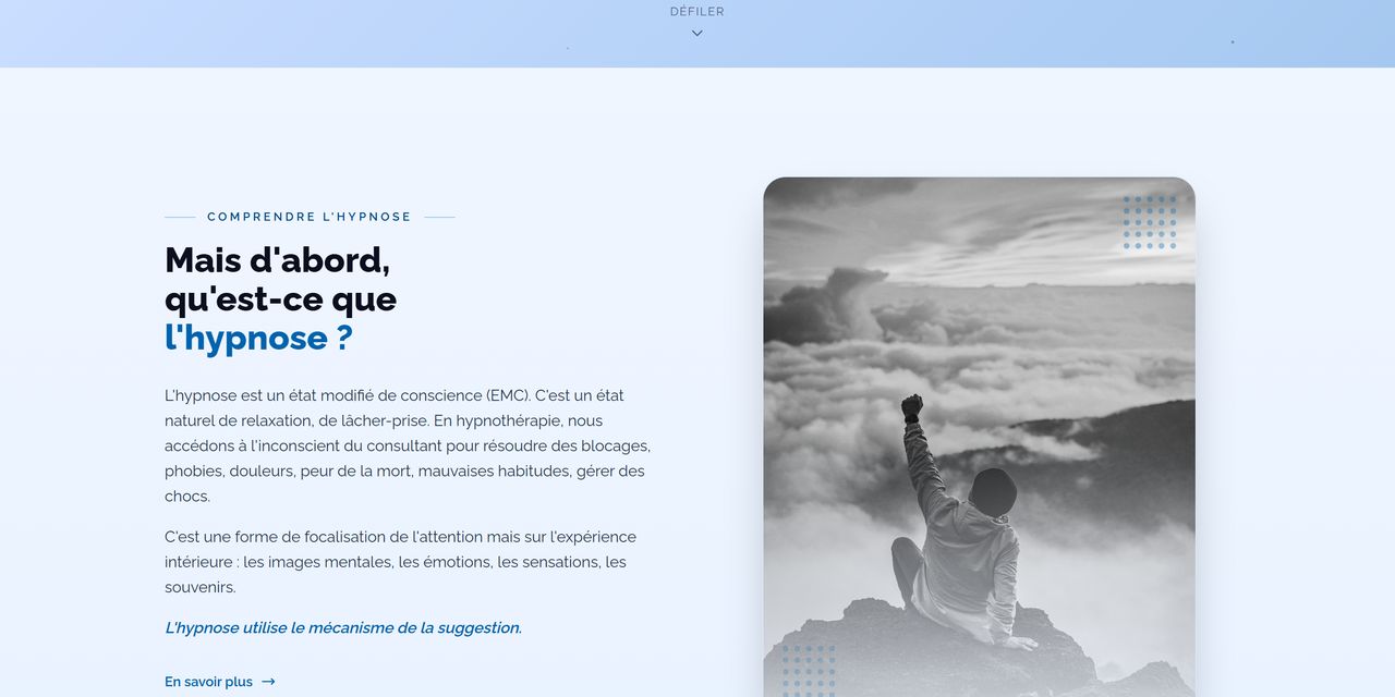 Même page en mode sombre