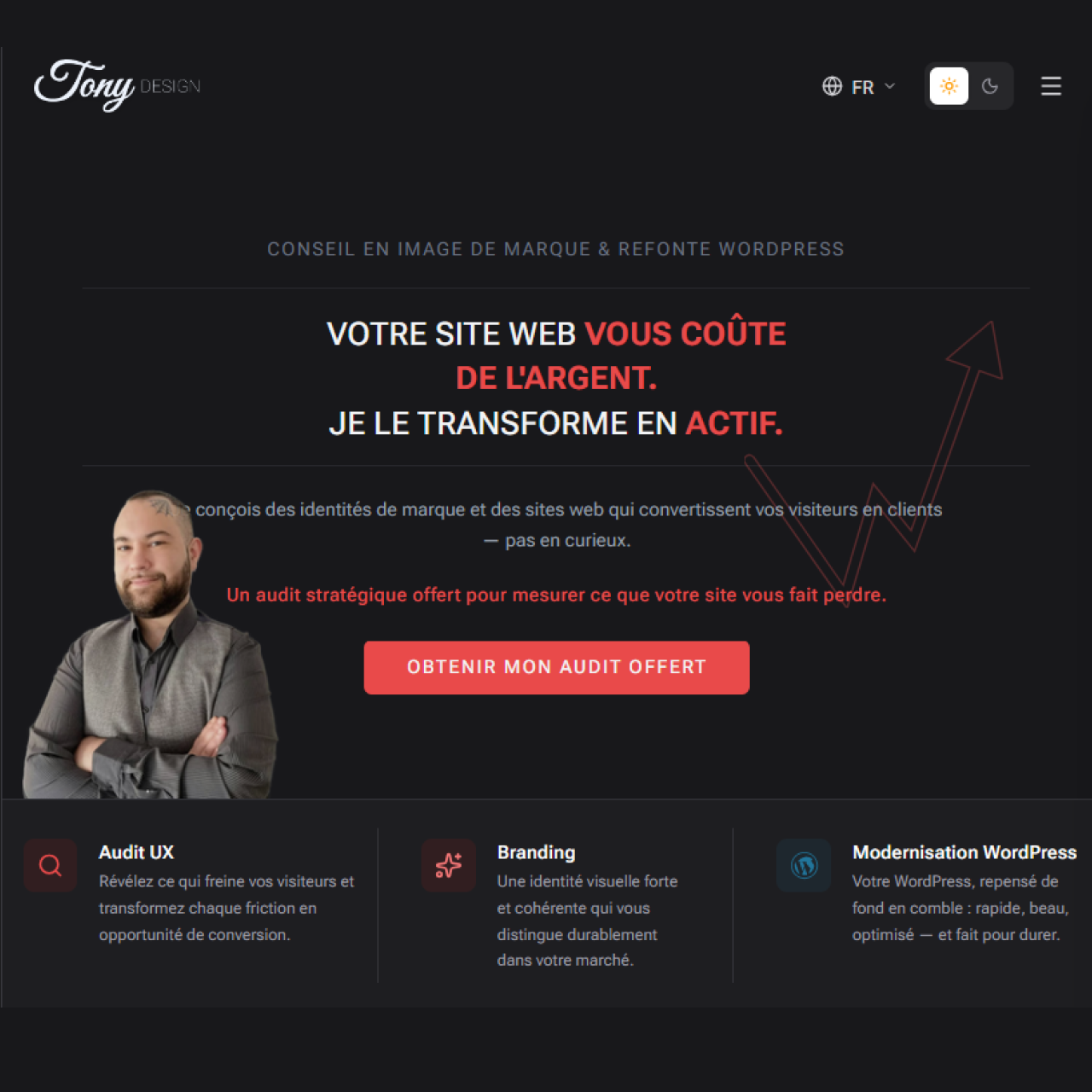 Page d'accueil Tony Design